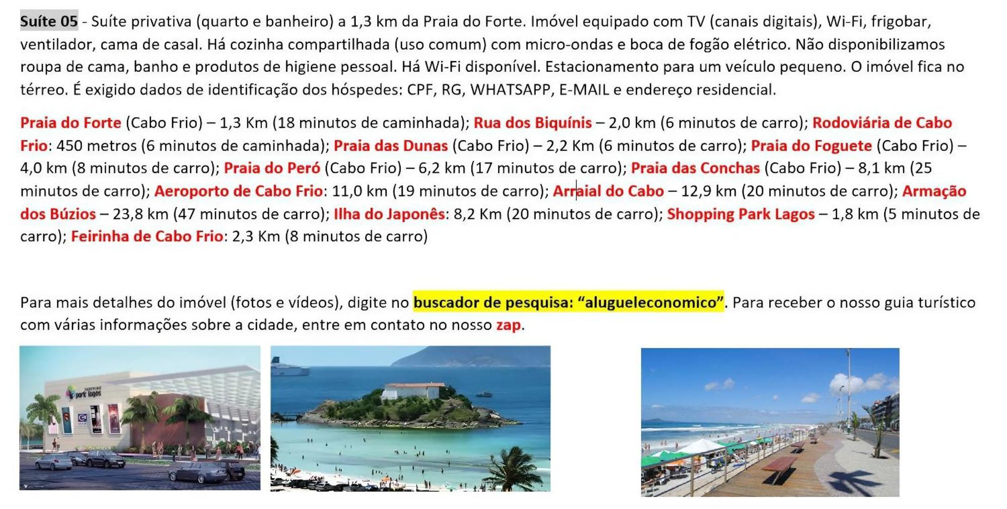 Cabo Frio - Suites - Jardim Flamboyant - Aluguel Economico Exteriör bild